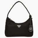Prada hobo tessuto ramenní taška mini černá