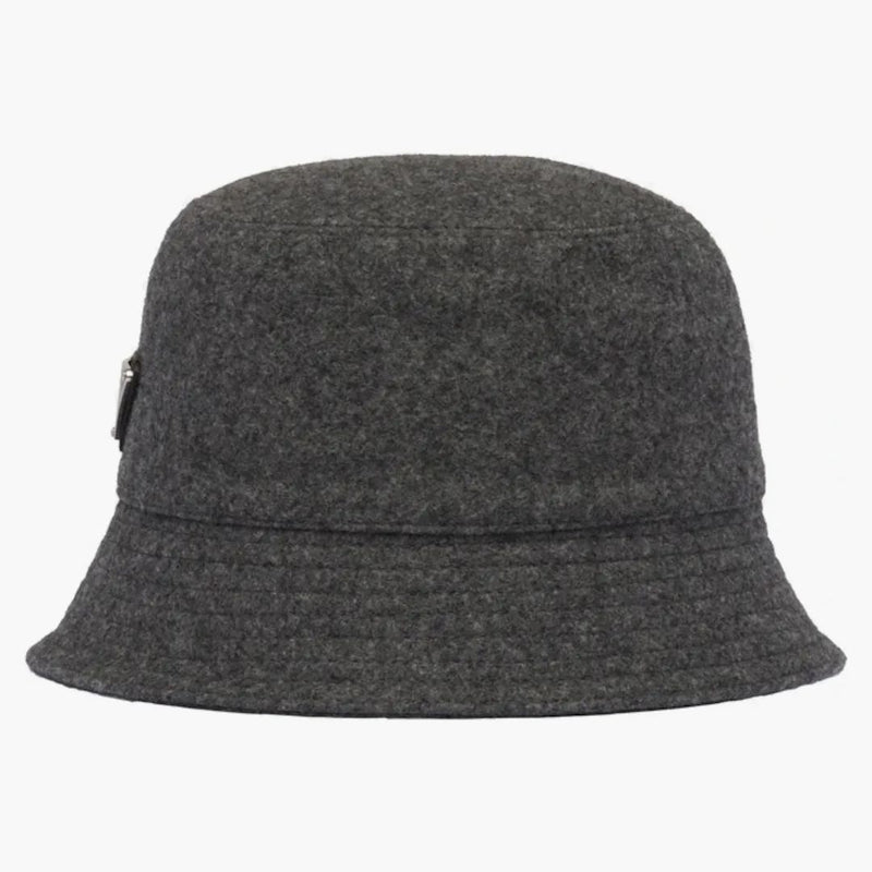 Prada Loden Bucket Hat Anthracite Gray