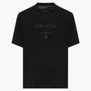 Prada Logo Printed Short Sleeved T-Shirt Black