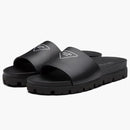 Prada Logo Slide Black Leather (men's)