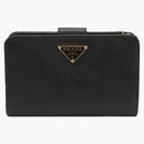 Prada Logo Wallet Medium Black