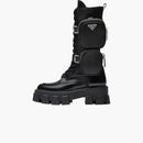 Prada Monolith 55mm Pouch Tall Boots Black Leather