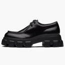 Prada Monolith Lace-up Shoe Black Brushed Leather