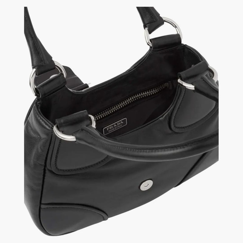 Prada Moon Padded Nappa-leather Bag Black