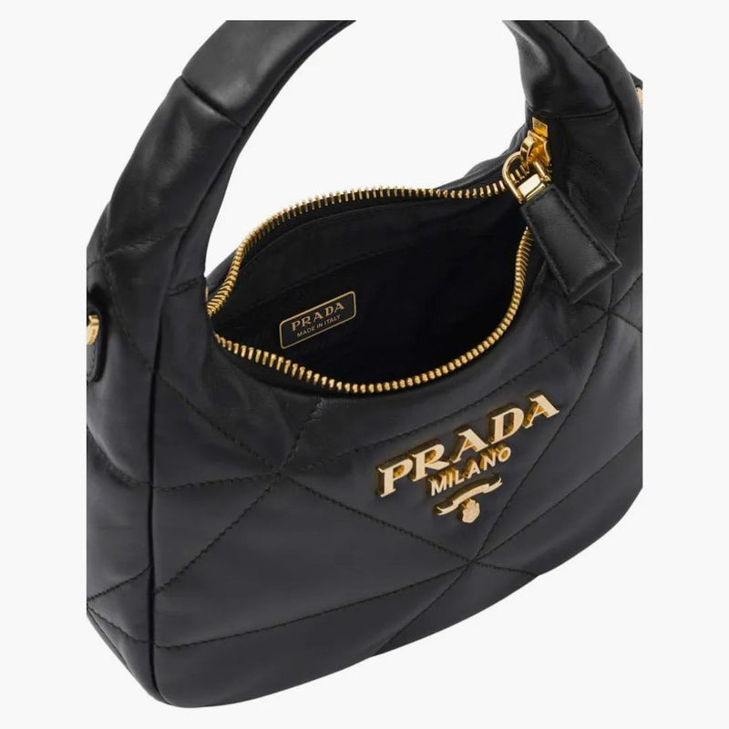 Prada Nappa-leather Mini Bag With Topstitching Black