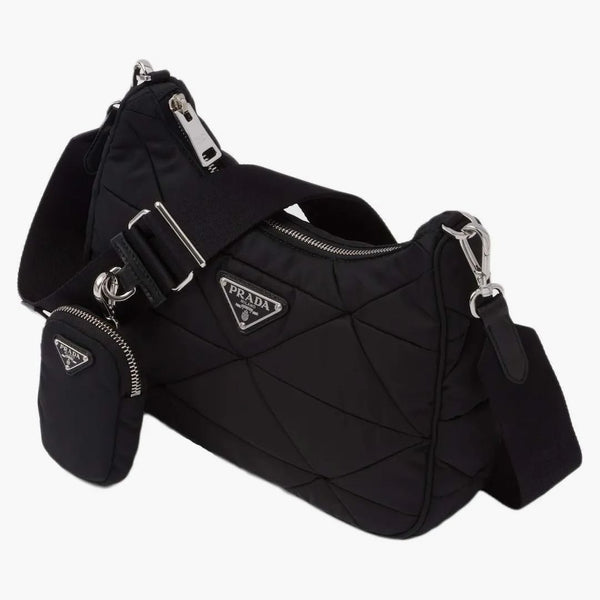 Prada Padded Re-nylon Shoulder Bag Black