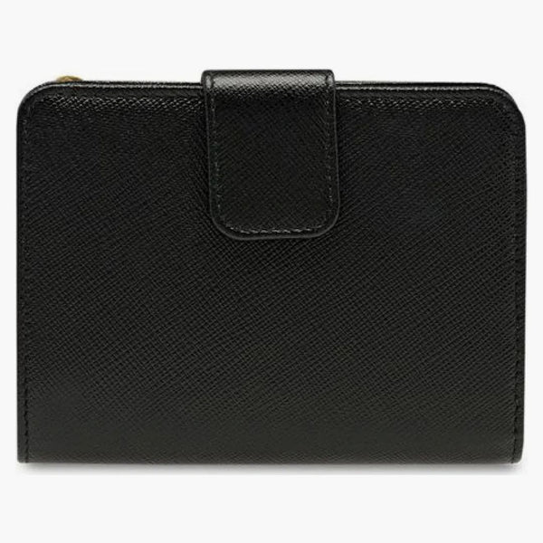 Prada Plain Folding Wallet Small Black
