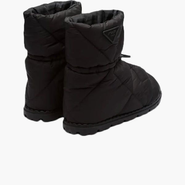 Prada Quilted Booties Black Nylon