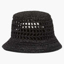 Prada Raffia Bucket has Black/White