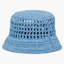 Prada Raffia Bucket Has Light Blue