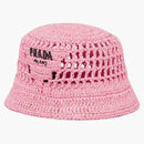 Prada Raffia Bucket has Petal Pink