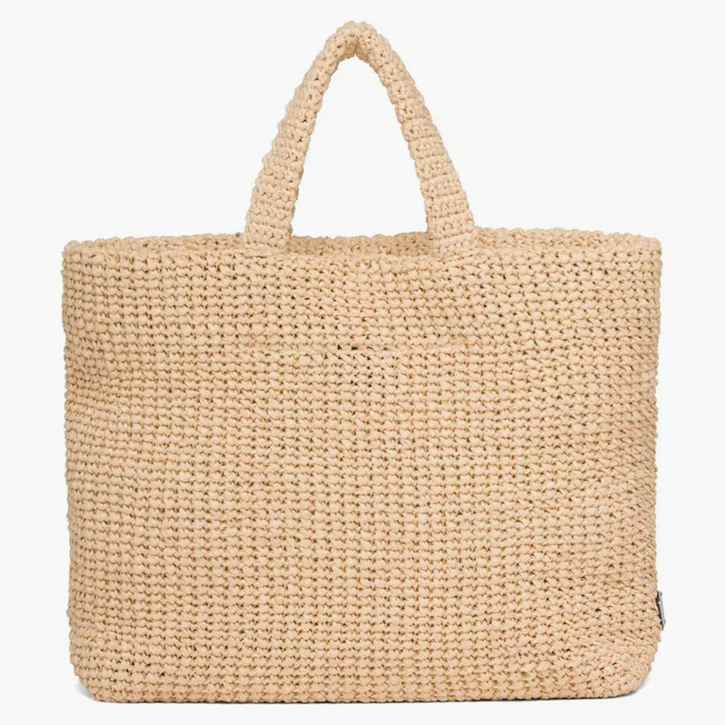 Prada Raffia Tote Bag Brown