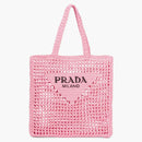 Prada Raffia Tote Bag Petal Pink