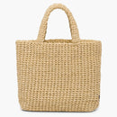 Prada Raffia Dead Bag Small Tan