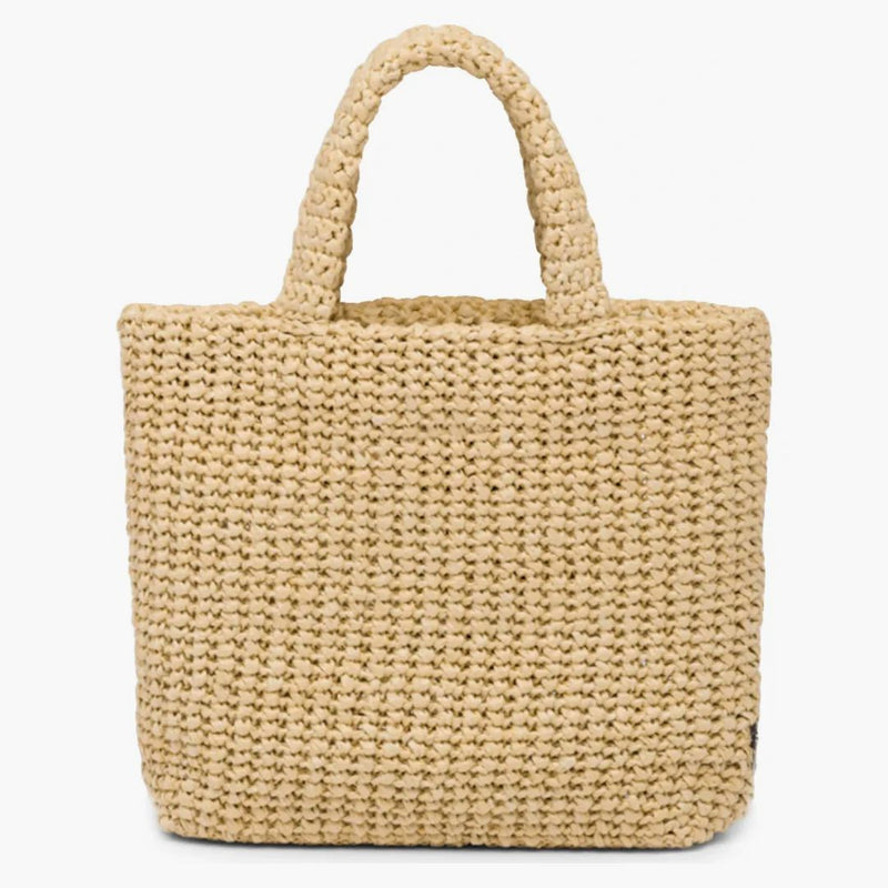 Prada Raffia Tote Bag Small Tan