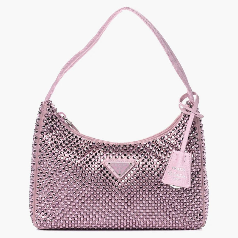 Prada Re-edition 2000 Crystal Bag Pink