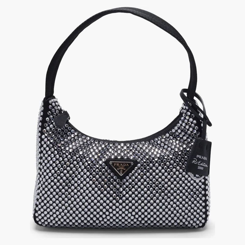 Prada Re-edition 2000 Crystal Mini Bag Black