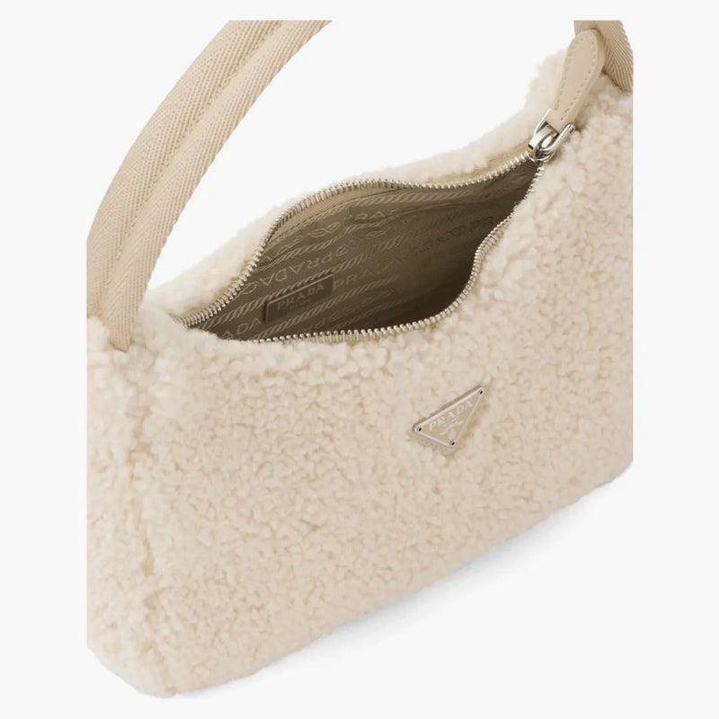 Prada Re-edition 2000 Mini Bag Ecru