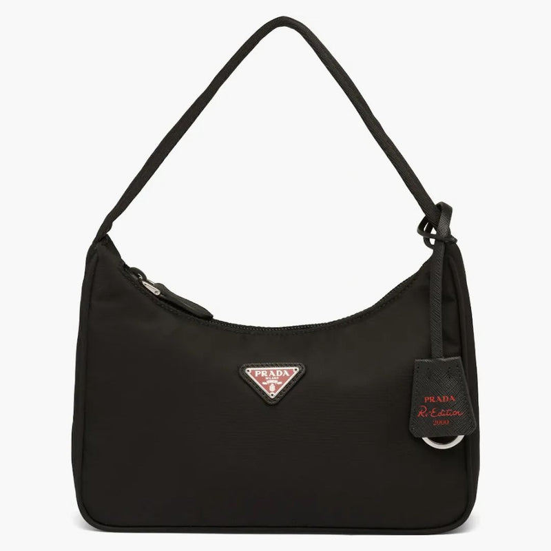 Prada Re-edition 2000 Nylon Bag Mini Black/red