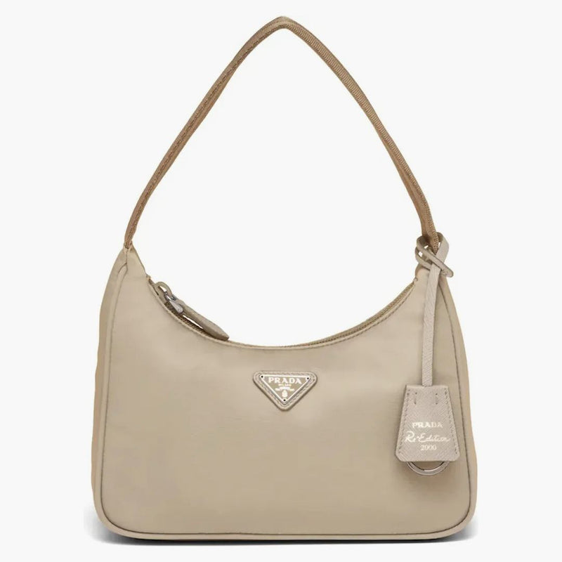 Prada Re-edition 2000 Re-nylon Mini Bag Desert Beige