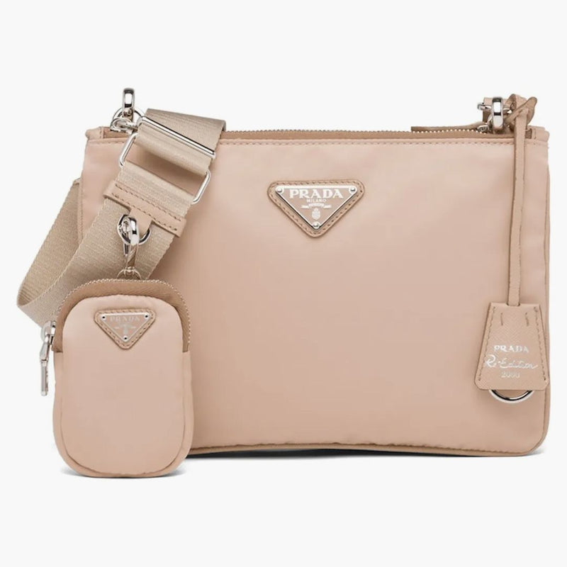 Prada Re-edition 2000 Shoulder Bag Nylon Cameo Beige