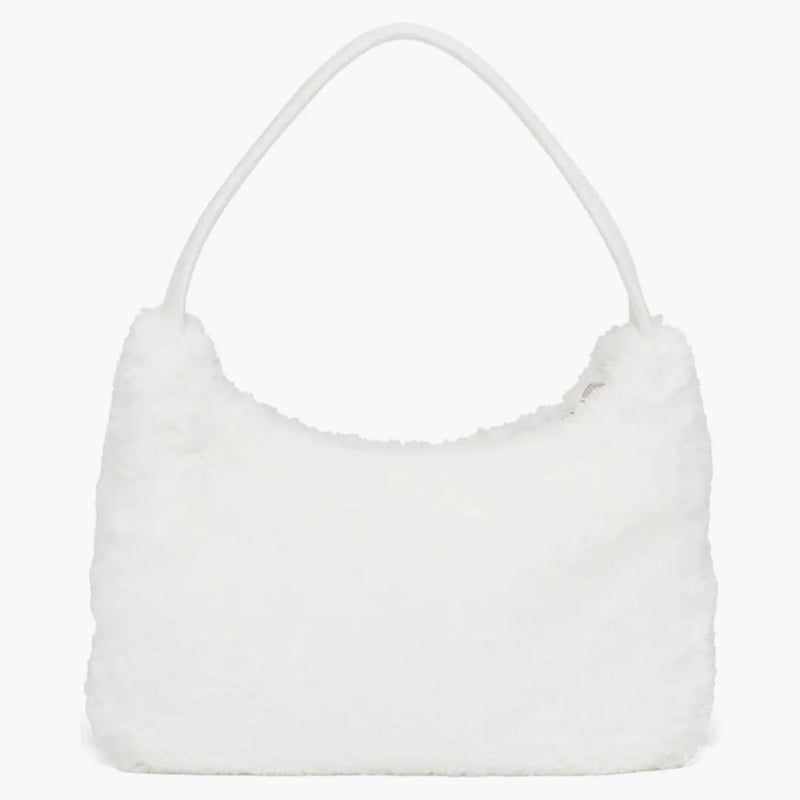 Prada Re-edition 2000 Terry Mini Bag White/black