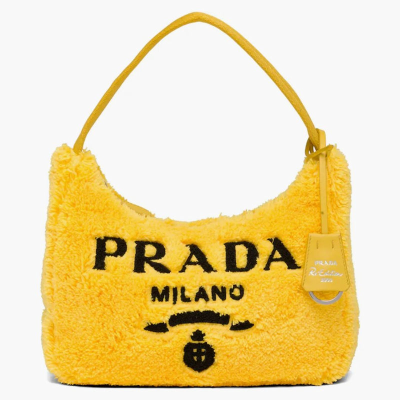 Prada Re-edition 2000 Terry Mini Bag Yellow/black