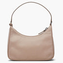 Prada Re-edition 2005 Mini Bag Nylon Saffiano Leather Strap Cameo Beige