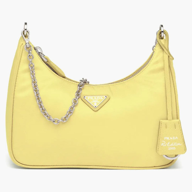 Prada Re-edition 2005 Nylon Bag Lemon Yellow