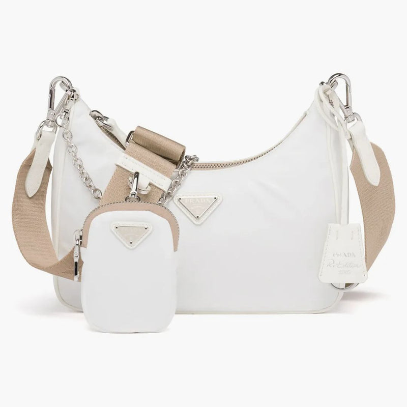 Prada Re-edition 2005 Nylon Bag White