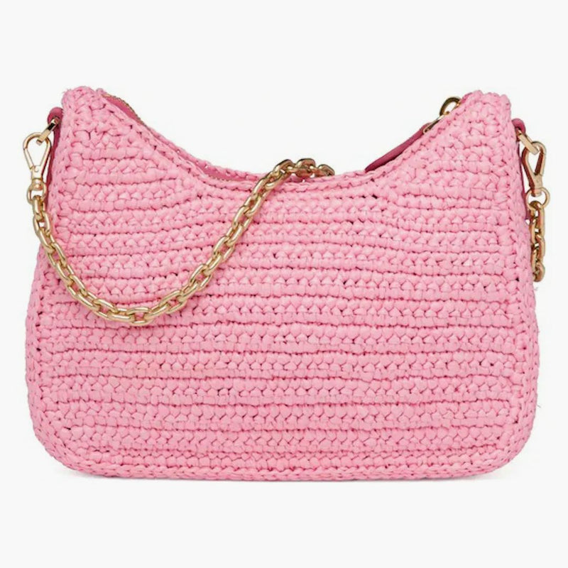 Prada Re-edition 2005 Raffia Bag Petal Pink