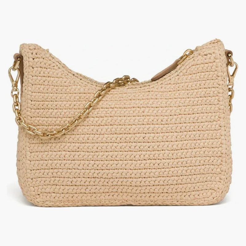 Prada Re-edition 2005 Raffia Bag Tan