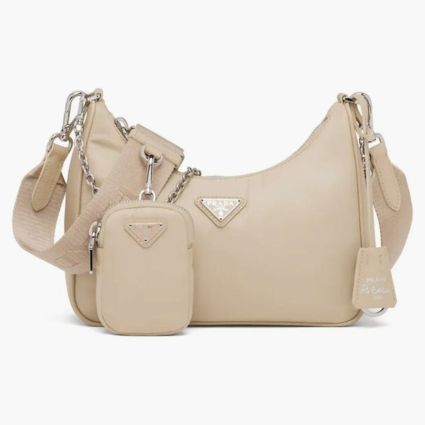 Prada Re-edition 2005 Re-nylon Bag Desert Beige