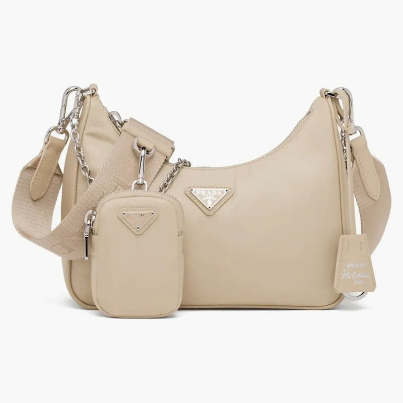 Prada Re-edition 2005 Re-nylon Bag Desert Beige