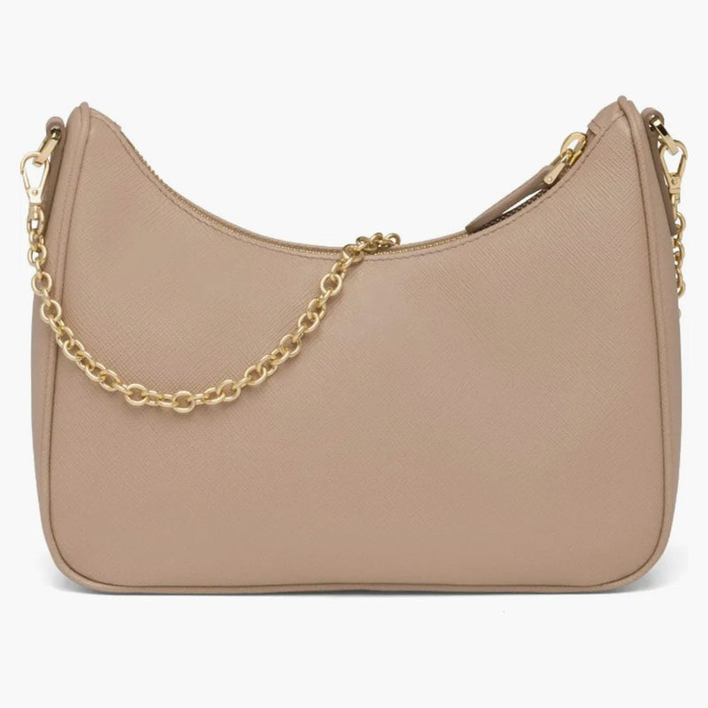Prada Re-edition 2005 Saffiano Leather Bag Cameo Beige