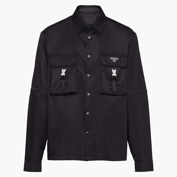 Prada Re-nylon Oversized Shirt Black