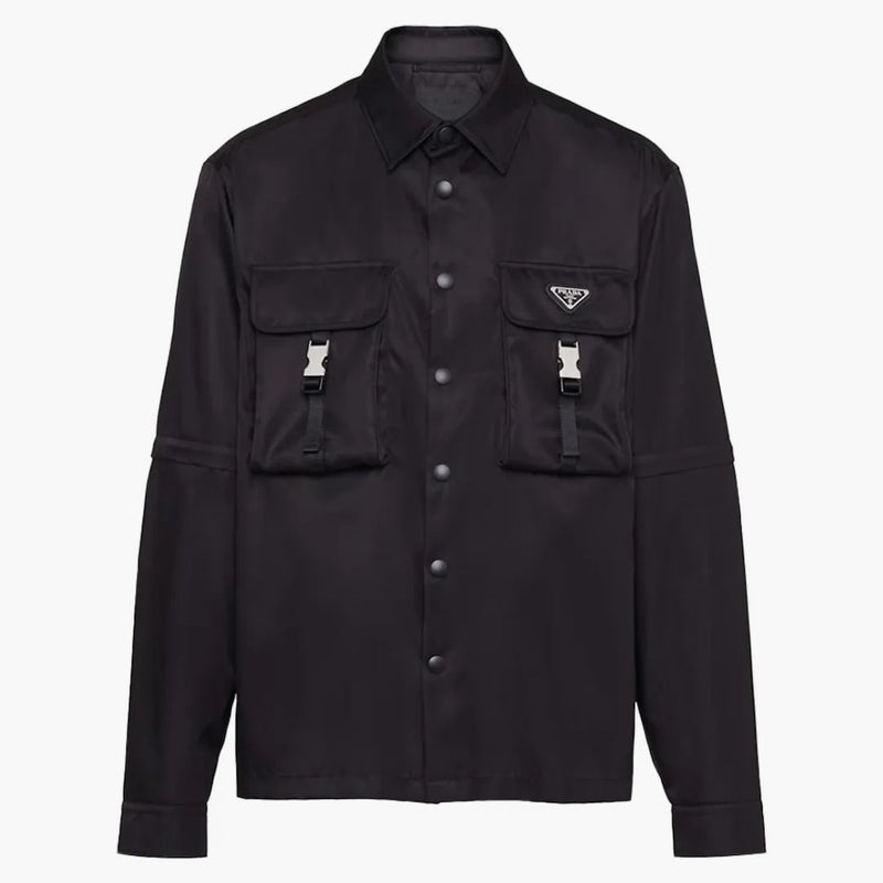 Prada Re-nylon Oversized Shirt Black