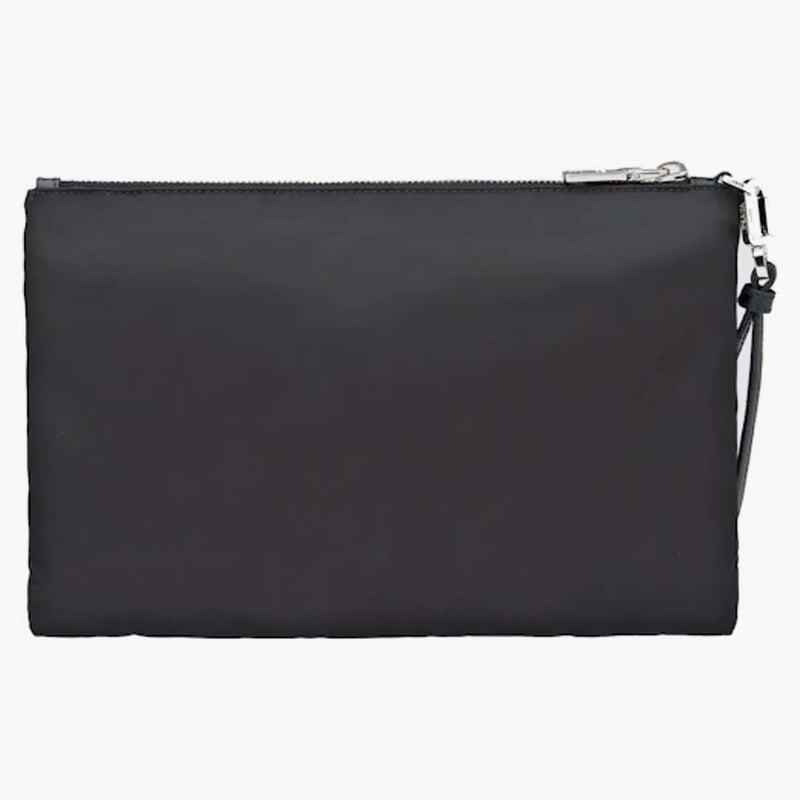 Prada Re-nylon And Saffiano Leather Pouch Black