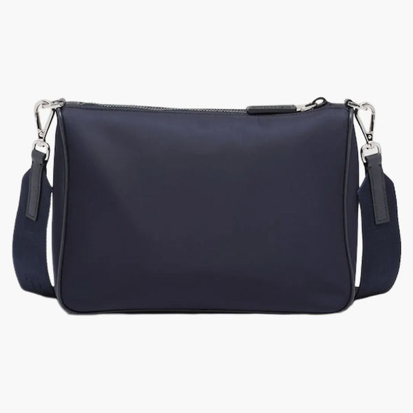 Prada Re-nylon And Saffiano Leather (removable Pouch) Shoulder Bag Navy