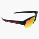 Prada prostokątne okulary przeciwsłoneczne matowe czarne (0ps 03ys 18G06U)