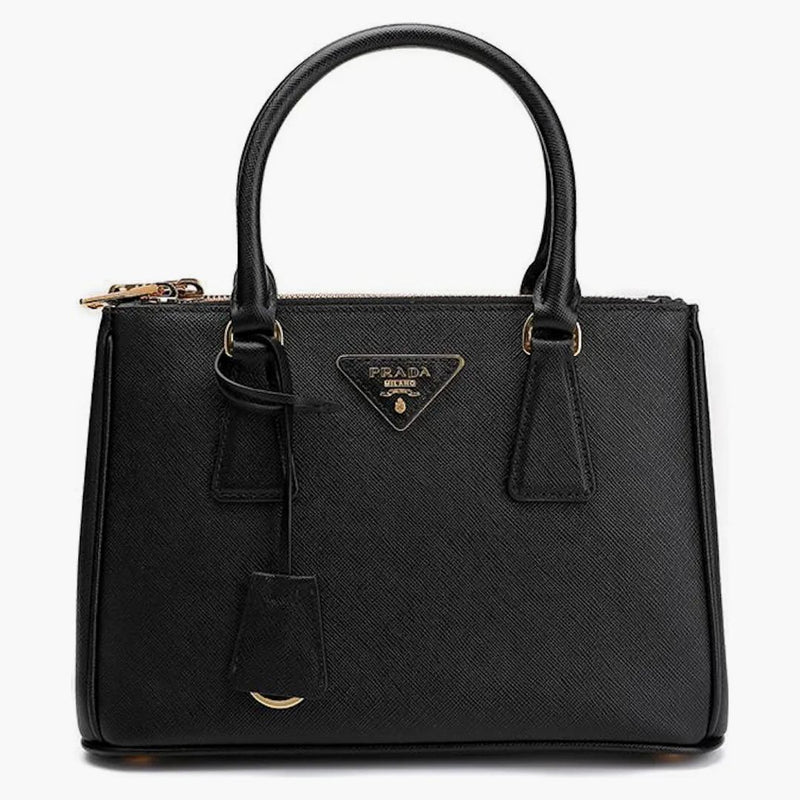 Prada saffiano galleria väska liten svart