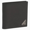 Prada Saffiano Leather Bi-Fold Wallet Black