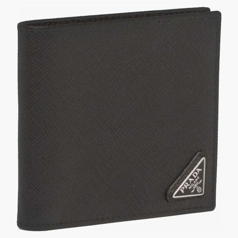 Prada Saffiano Leather Bi-fold Wallet Black