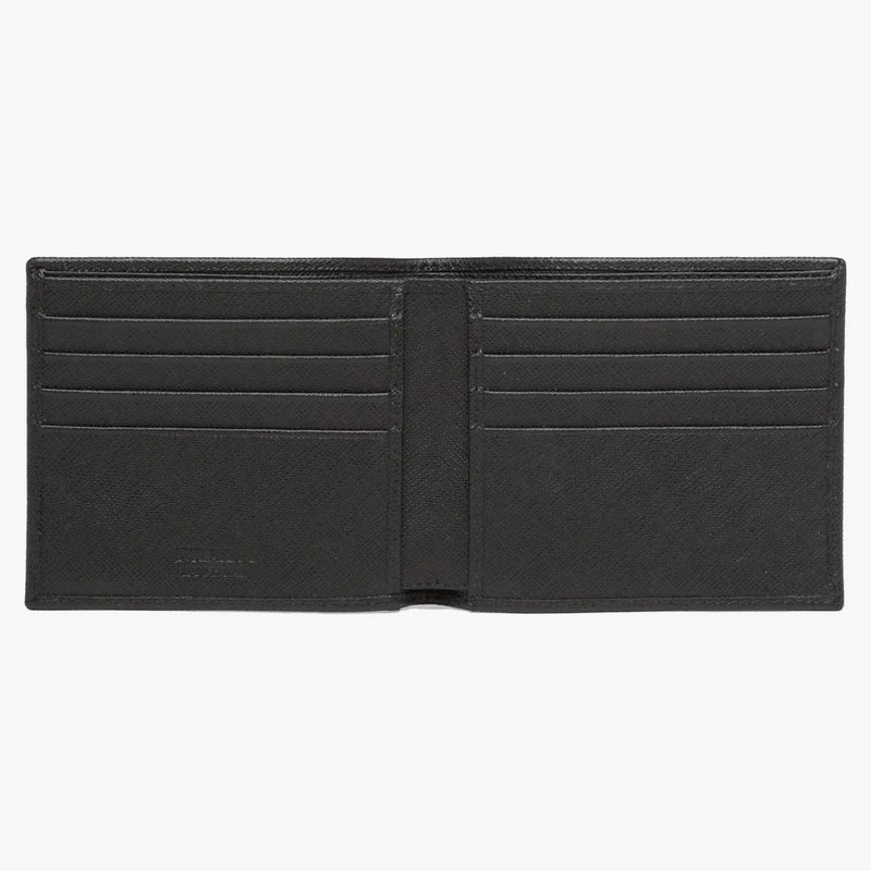 Prada Saffiano Leather Bi-fold Wallet Black