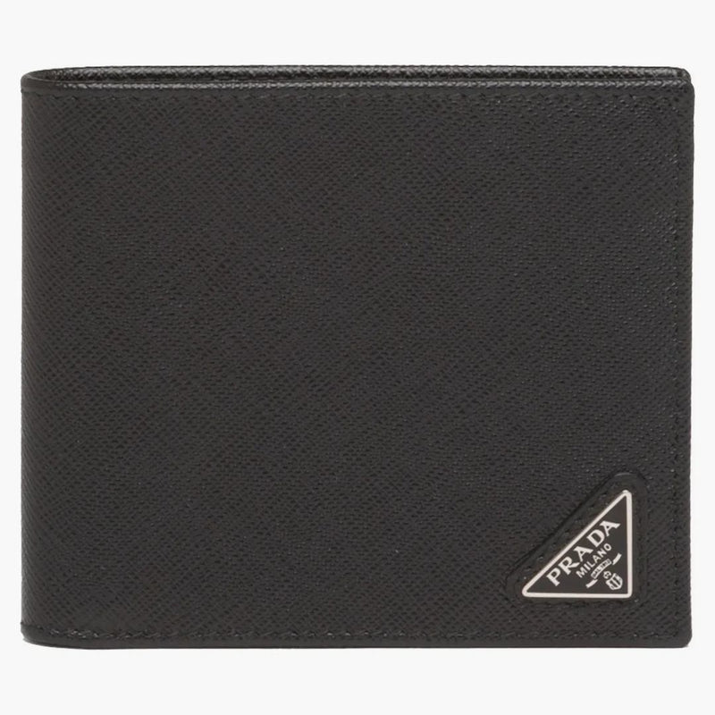 Prada Saffiano Leather Bi-fold Wallet Black