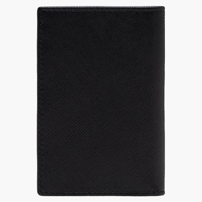 Prada Saffiano Leather Card Holder Black