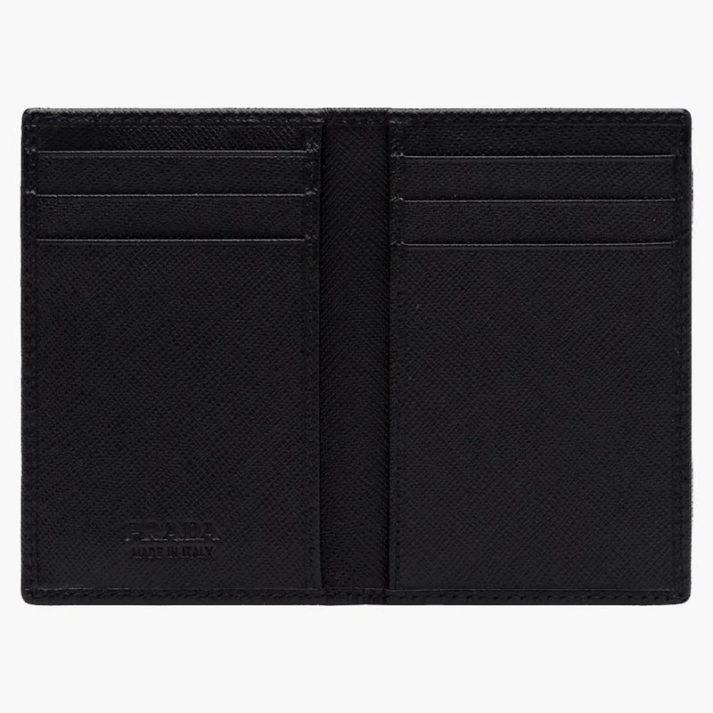 Prada Saffiano Leather Card Holder Black