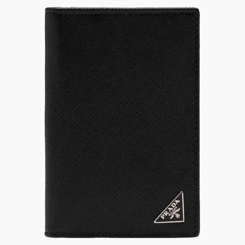 Prada Saffiano Leather Card Holder Black
