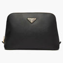 Prada Saffiano Leather Travel Case Black