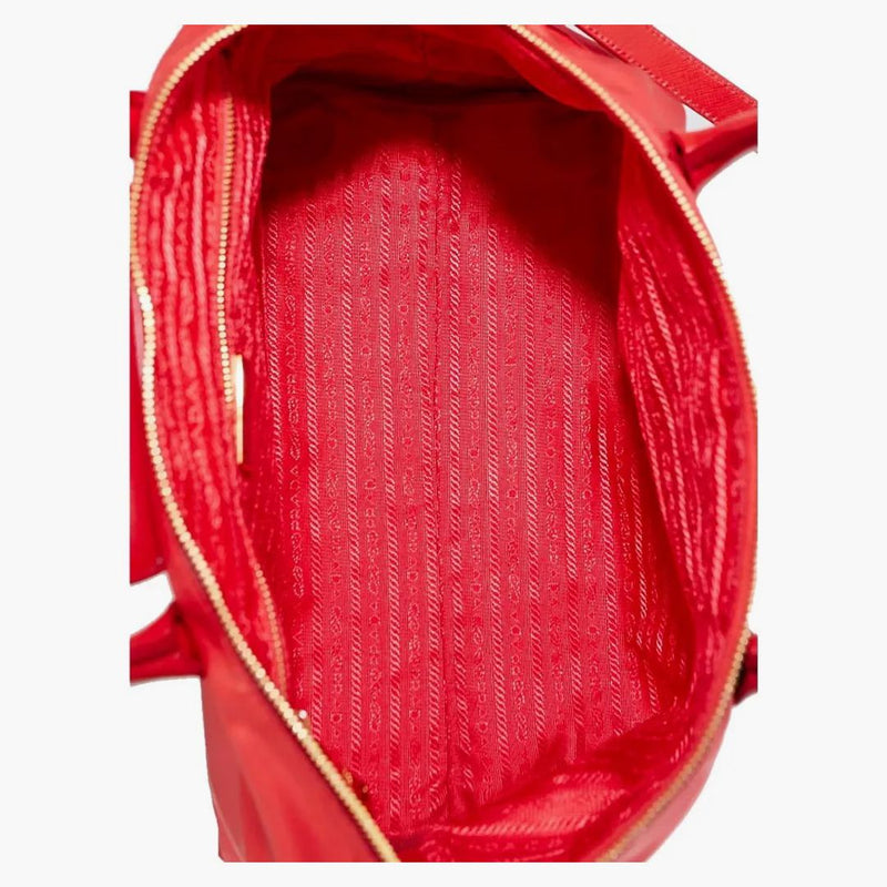 Prada Shopping Tote Tessuto Saffiano Red